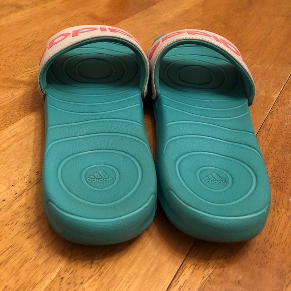 Adidas slip on slide sandals good condition Sz 10 - Picture 3 of 14